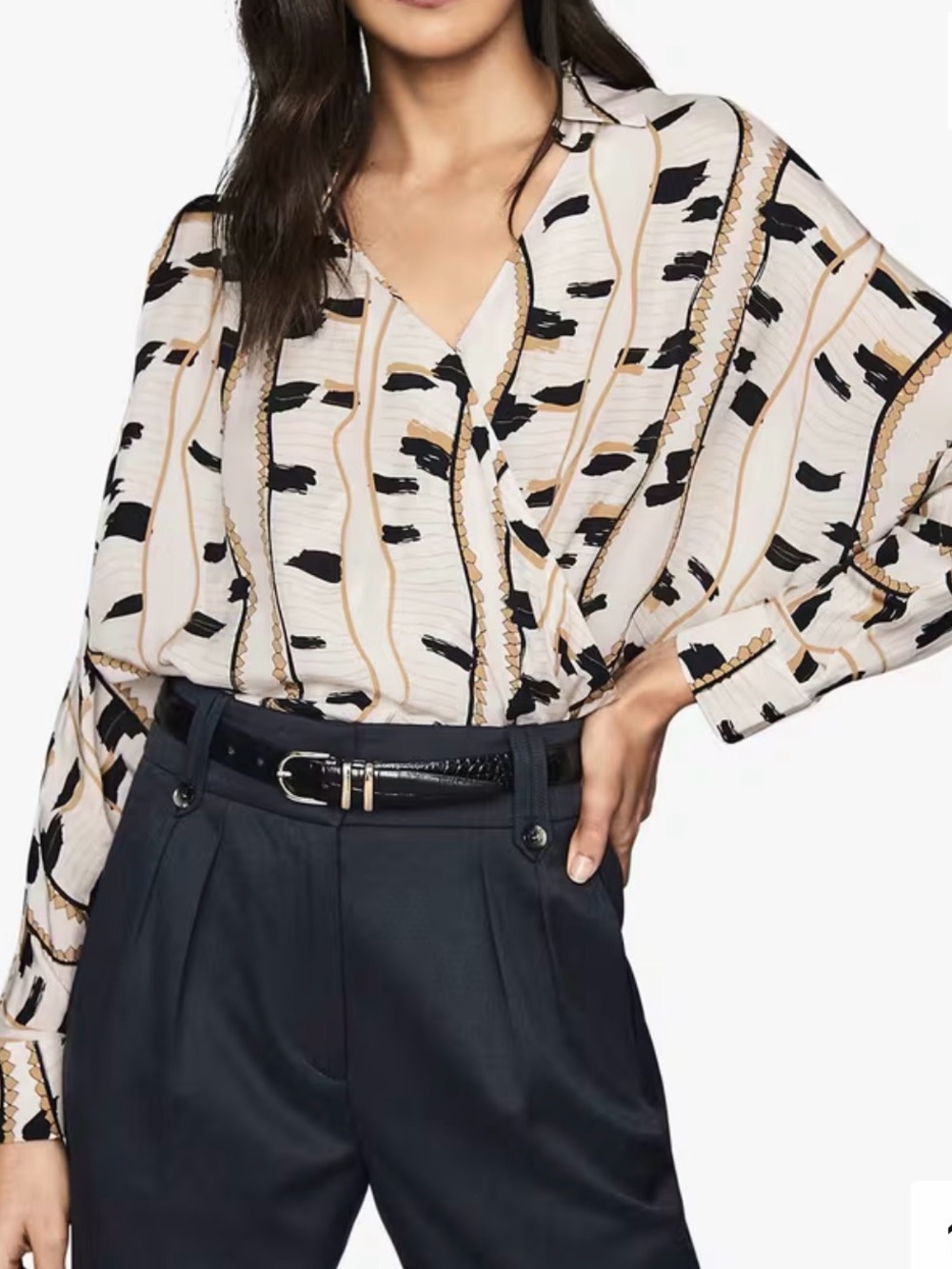 Reiss March Women’s Snake Print Blouse Size 6.